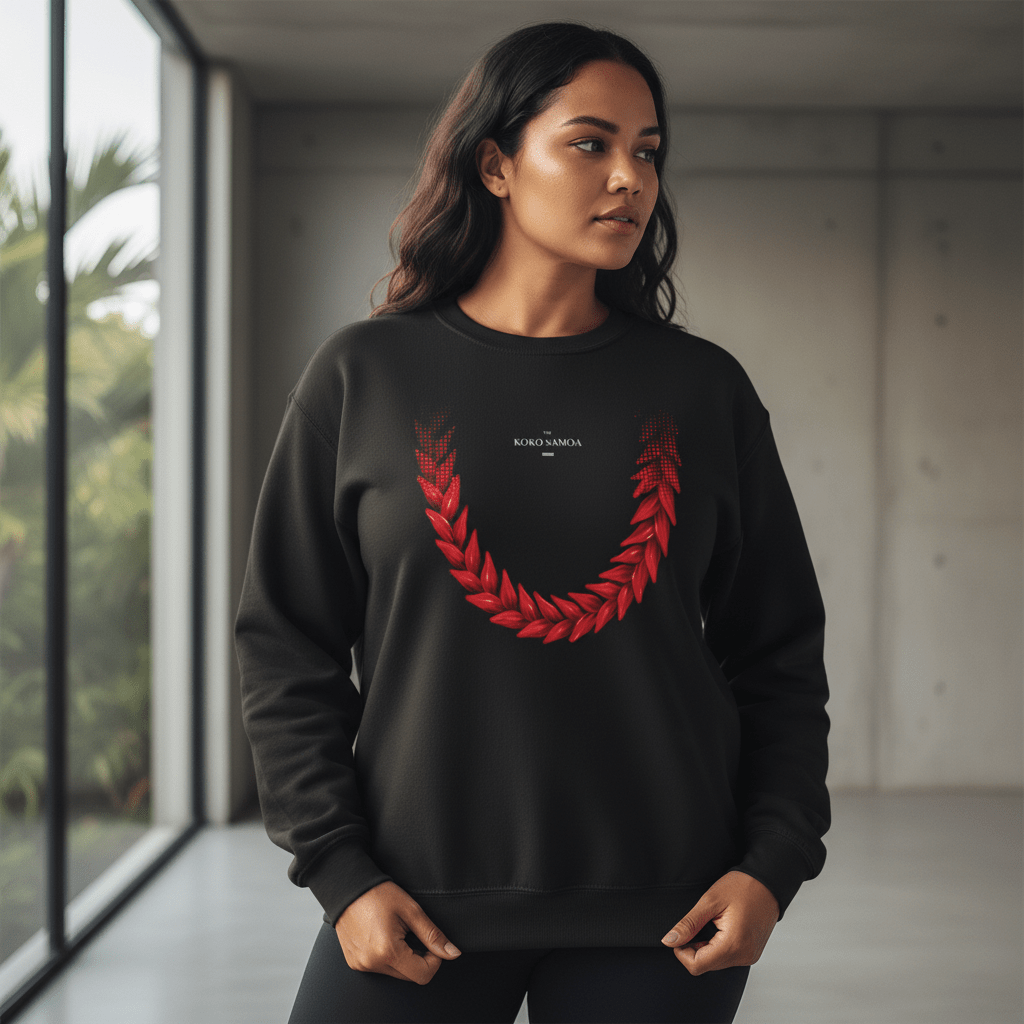 Unisex heavy sweatshirt featuring Ula Fala design in vibrant colors on front, casual and comfortable fit.