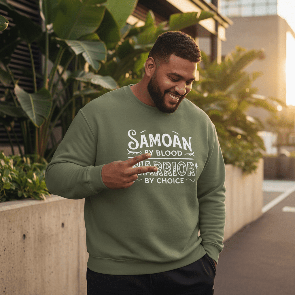 Unisex Heavy Sweatshirt - Warrior by Choice - AU/NZ/USA - The Koko Samoa