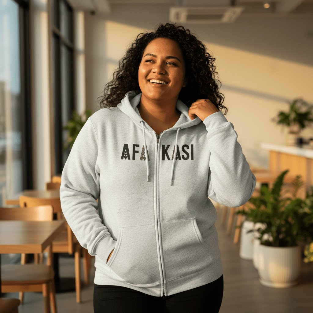 Unisex Zip Hoodie - AFAKASI - AU/NZ/USA - The Koko Samoa