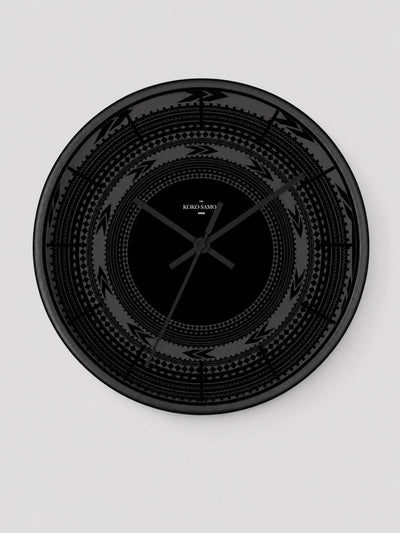 Wall Clock 10"/25cm  - Black Pe'a