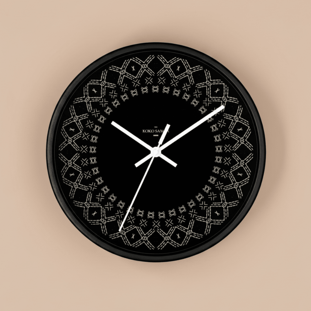 10-inch Malu wall clock featuring a stylish home decor design with a natural wood finish and minimalist face.