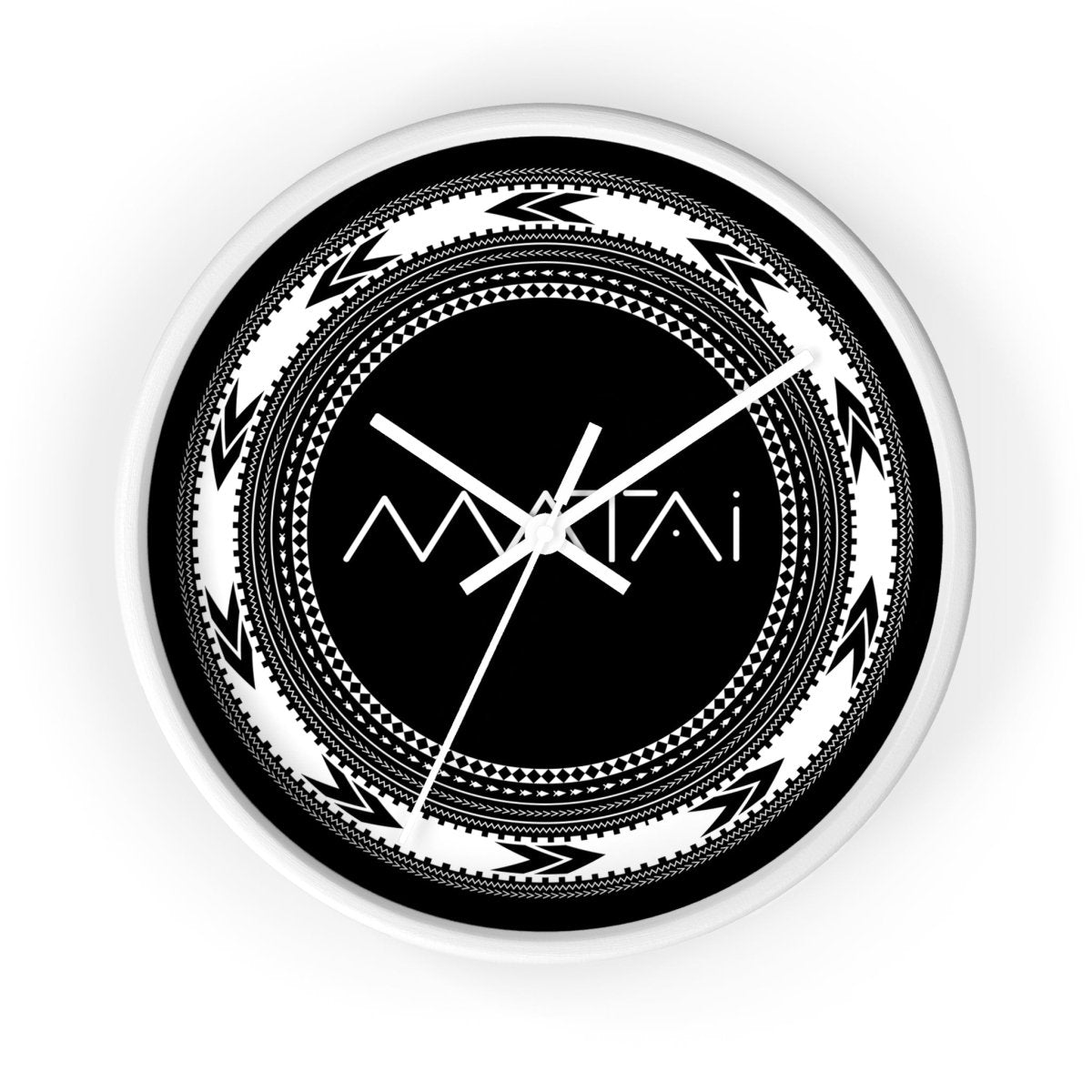 10-inch Matai wall clock, home decor piece featuring natural wood finish and stylish design for AU, NZ, and USA.