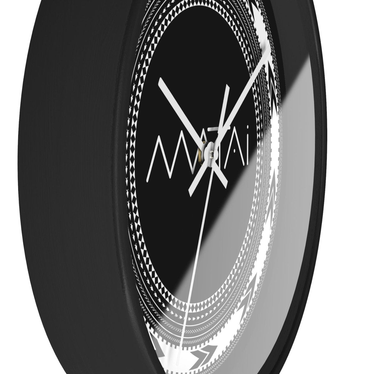 10-inch Matai wall clock, home decor in natural wood finish, suitable for AU, NZ, and USA interiors.