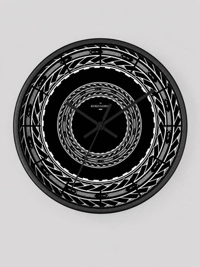 Wall Clock 10"/25cm - Samoan Arrows