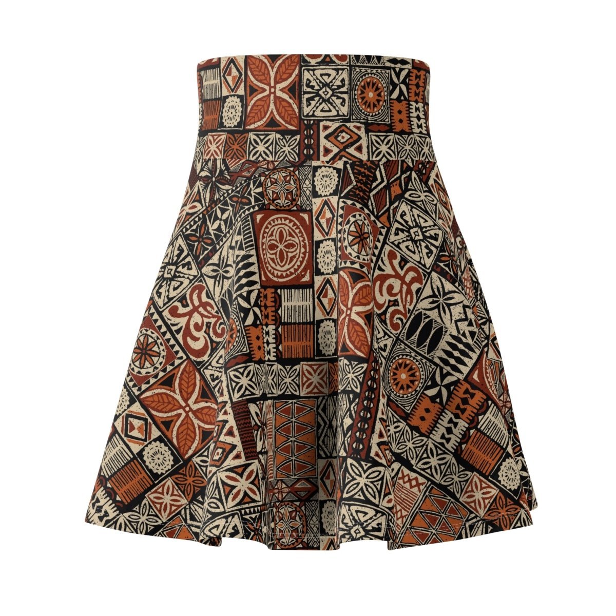 Women's Elei print skater skirt featuring colorful tropical floral pattern and comfortable fit.