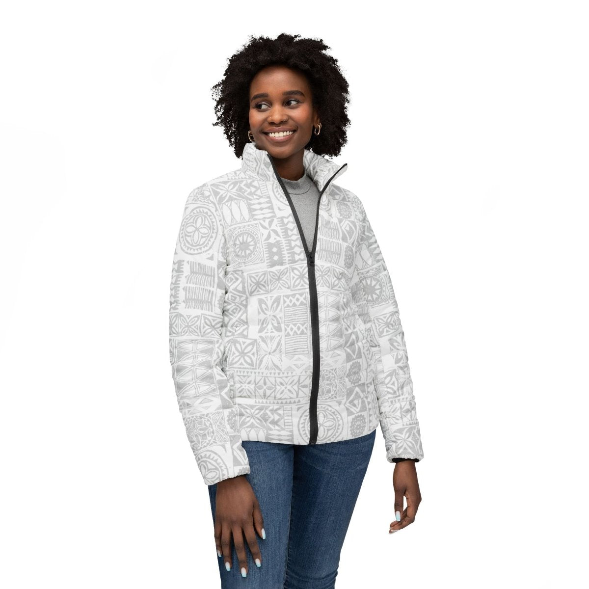 Women's Puffer Jacket - White Sunday - The Koko Samoa