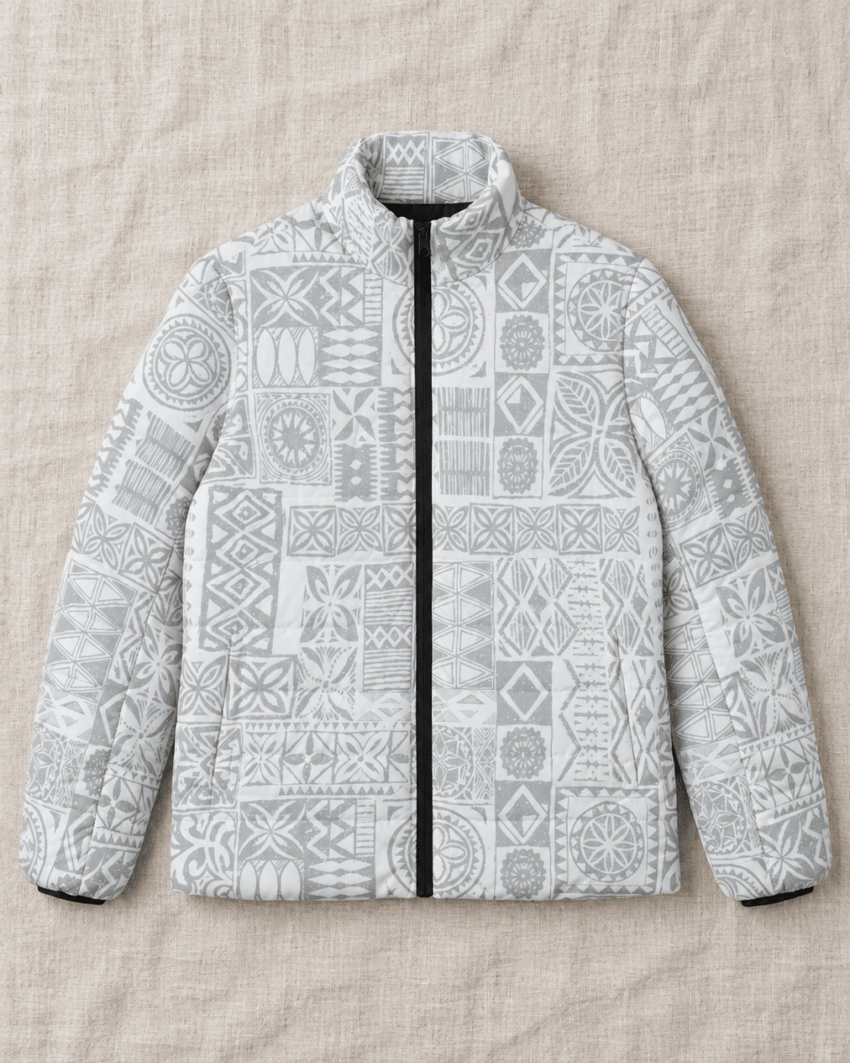 Women's Puffer Jacket - White Sunday - The Koko Samoa