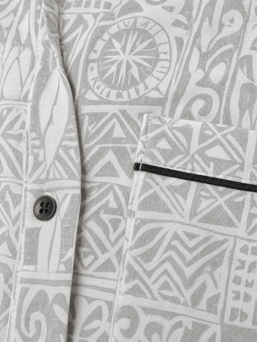 Women's Satin Pyjamas - White Sunday - The Koko Samoa