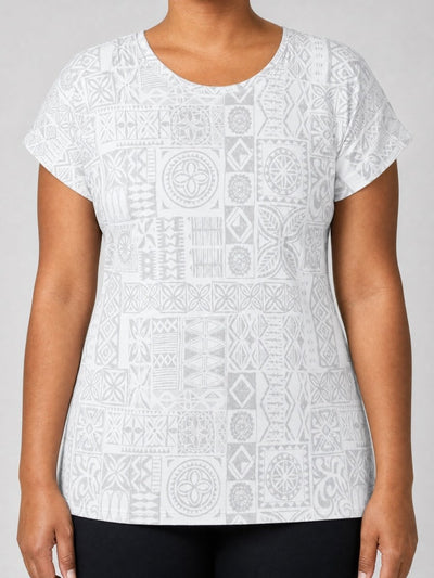 Women's Short Sleeve Shirt - White Sunday