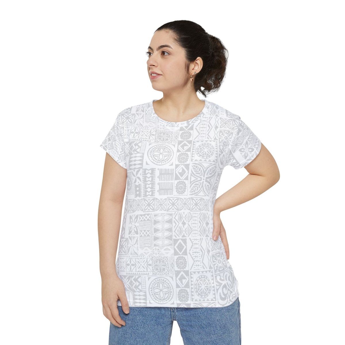 Women's Short Sleeve Shirt - White Sunday - The Koko Samoa