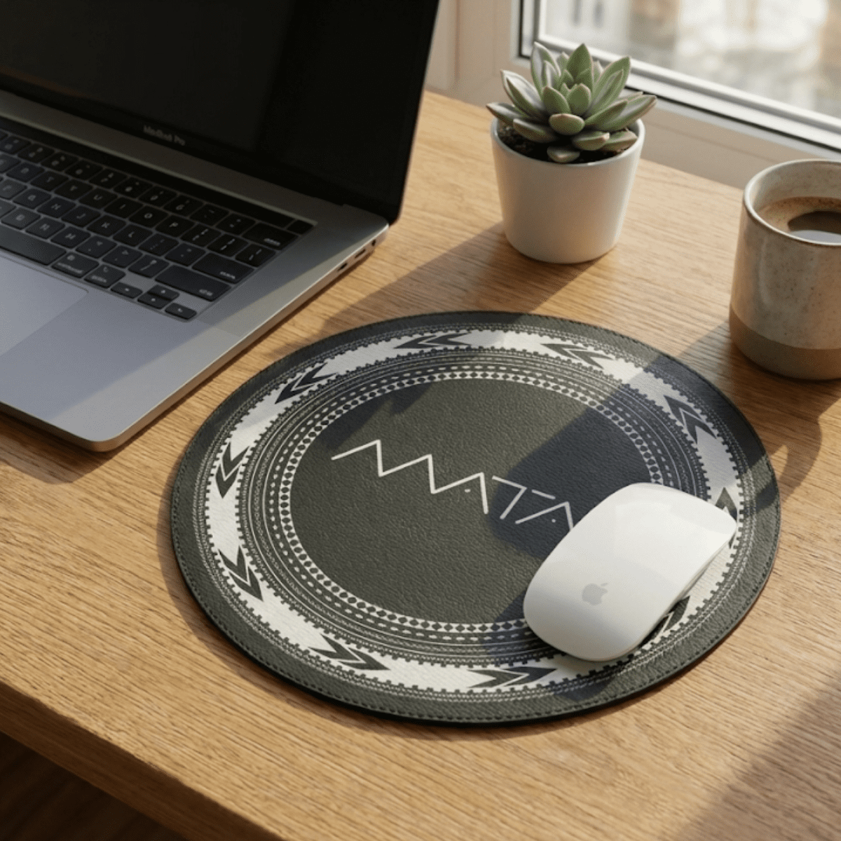 Leather Mouse Mat - Matai - AU/NZ/USA - The Koko Samoa