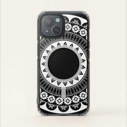 PasifikaOne MagSafe clear case for iPhone 16 featuring Fiji design, showcasing a transparent protective cover.