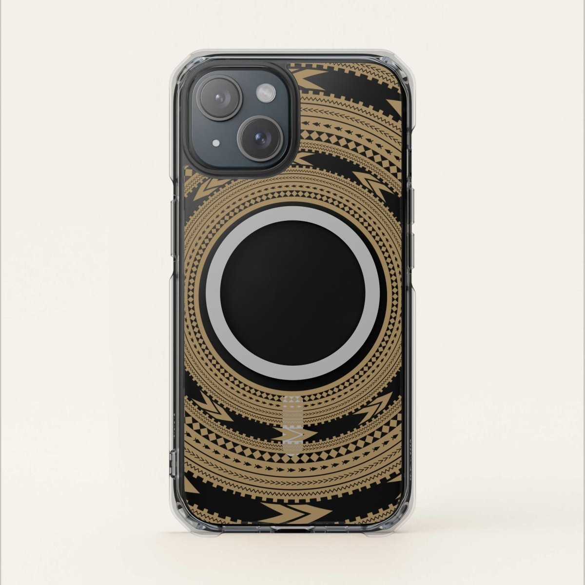 PasifikaOne MagSafe clear case for iPhone 16, transparent with Pea Reversed design, compatible with AU, NZ, and USA regions.