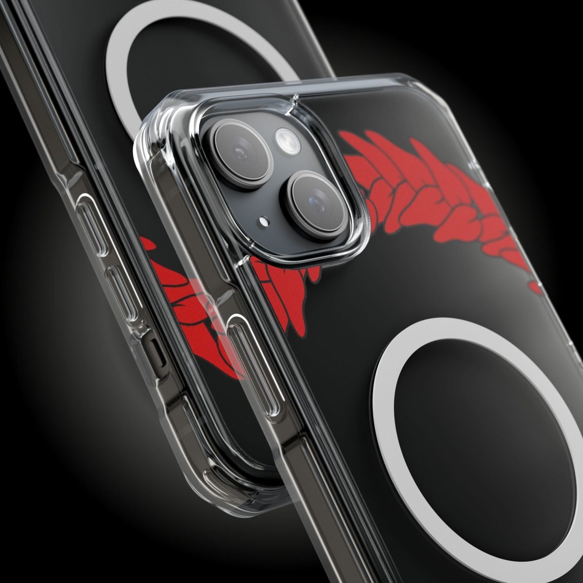 PasifikaOne MagSafe clear phone case for iPhone 16, featuring Ula Fala design, transparent and protective.
