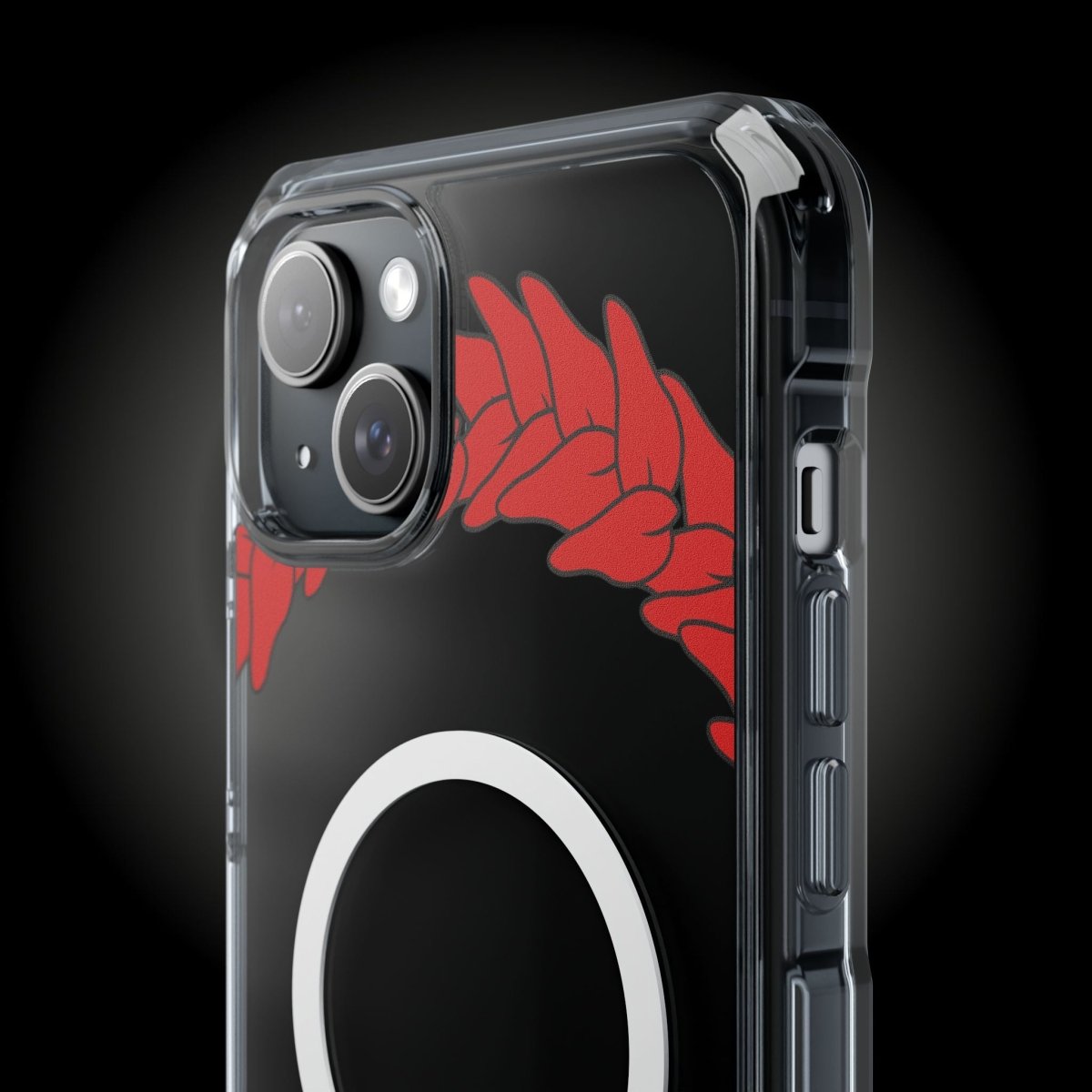 PasifikaOne MagSafe clear case for iPhone 16, featuring Ula Fala design, transparent protective phone case.