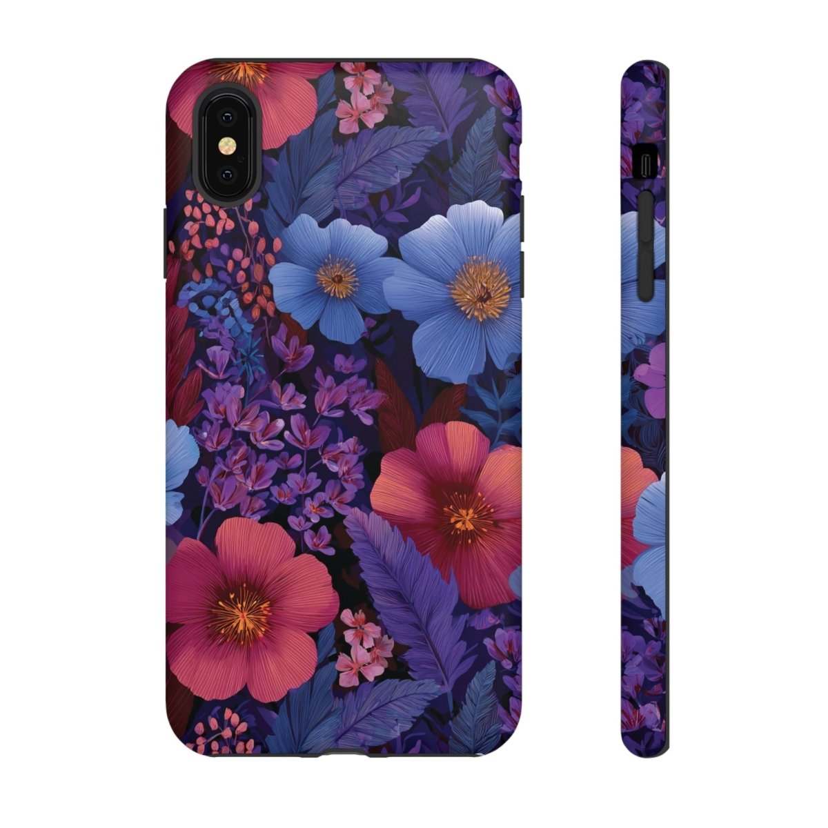 Lavender Tropics tough phone case for iPhone 17, glossy finish, durable protective cover, suitable for AU, NZ, and USA.