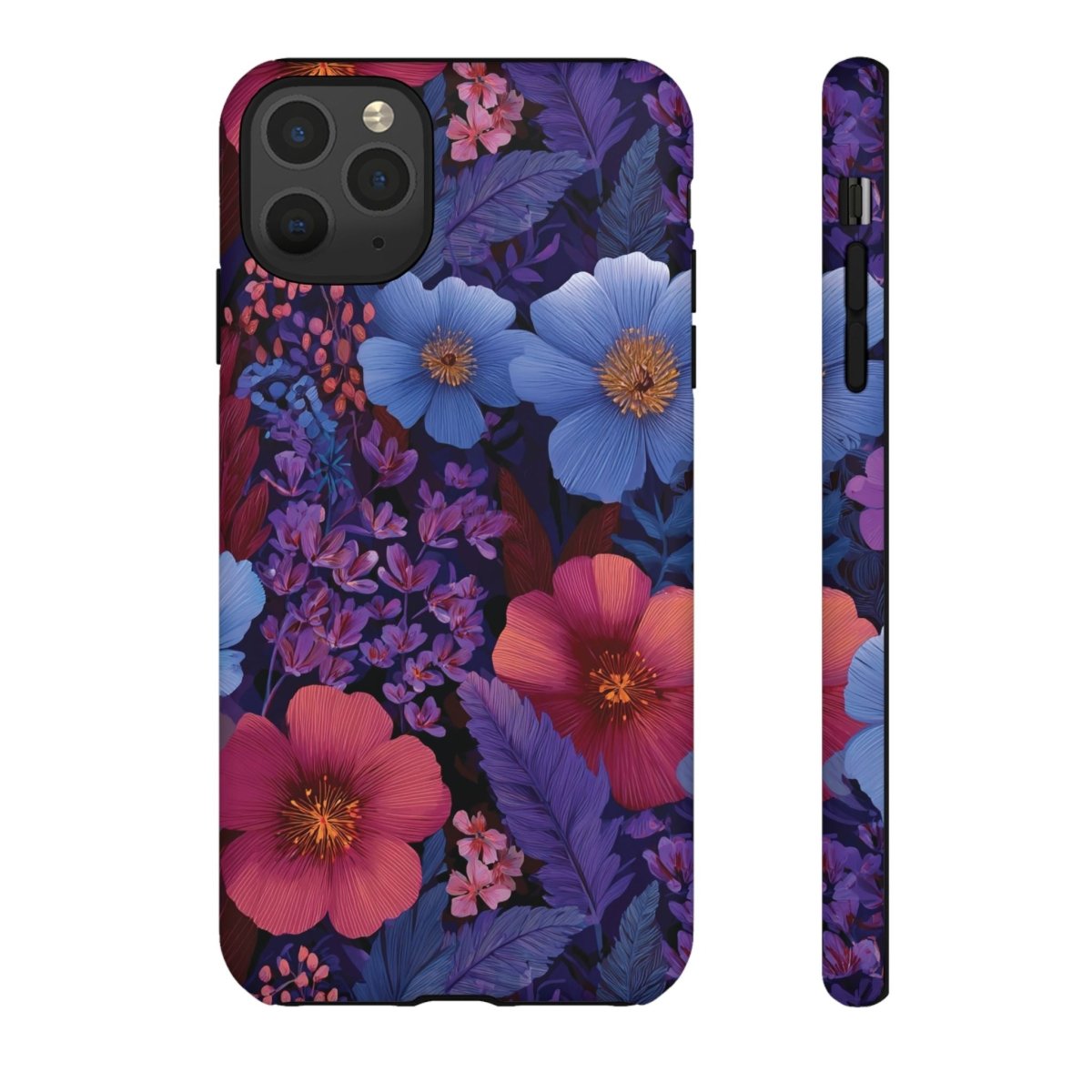 Lavender Tropics tough phone case for iPhone 17, glossy finish, protective design for AU, NZ, and USA.