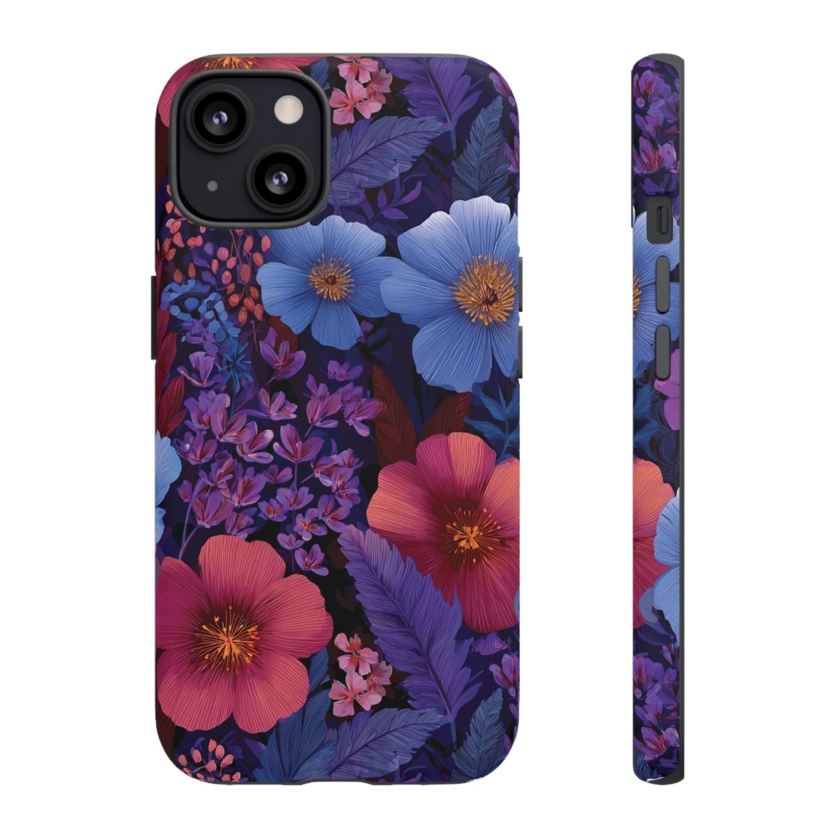 Lavender Tropics tough phone case for iPhone 17, glossy finish, durable protection, designed for AU, NZ, and USA.