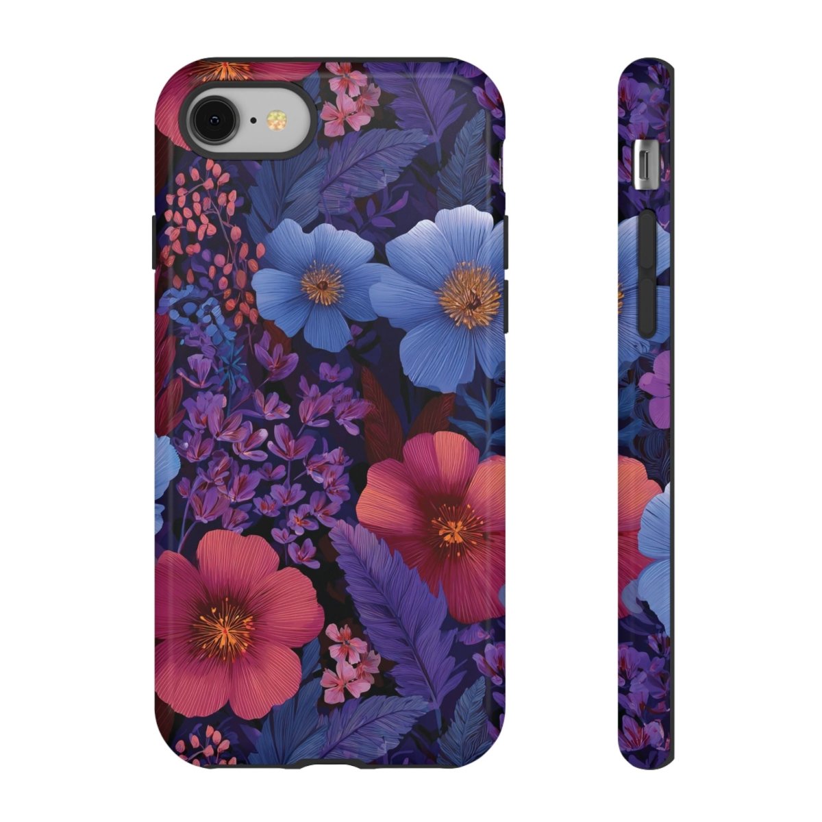 Lavender Tropics tough phone case for iPhone 17 by Printify, glossy protective cover with vibrant tropical design.
