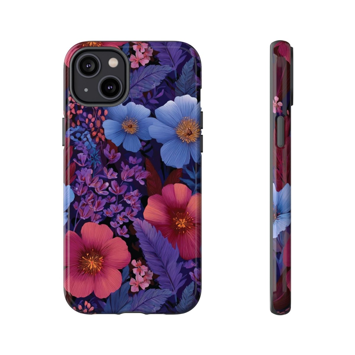 Lavender Tropics iPhone Tough Phone Case by Printify for iPhone 17, glossy finish, protective rugged design.