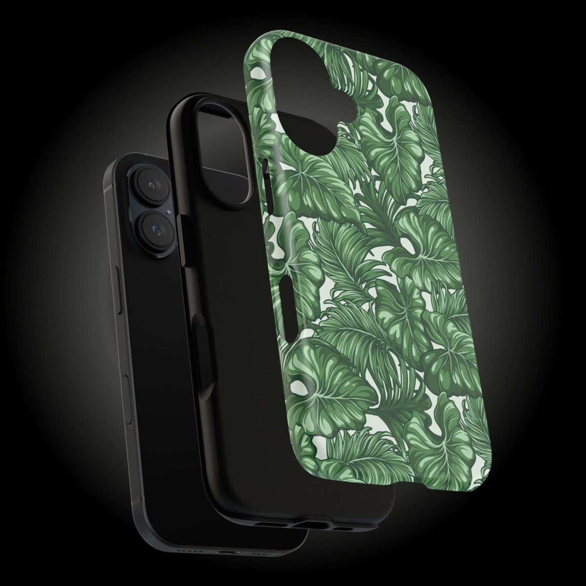 WOYC iPhone Tough Phone Case with Saoluafata Canopy design, glossy finish, compatible with iPhone 17, durable protective cover.
