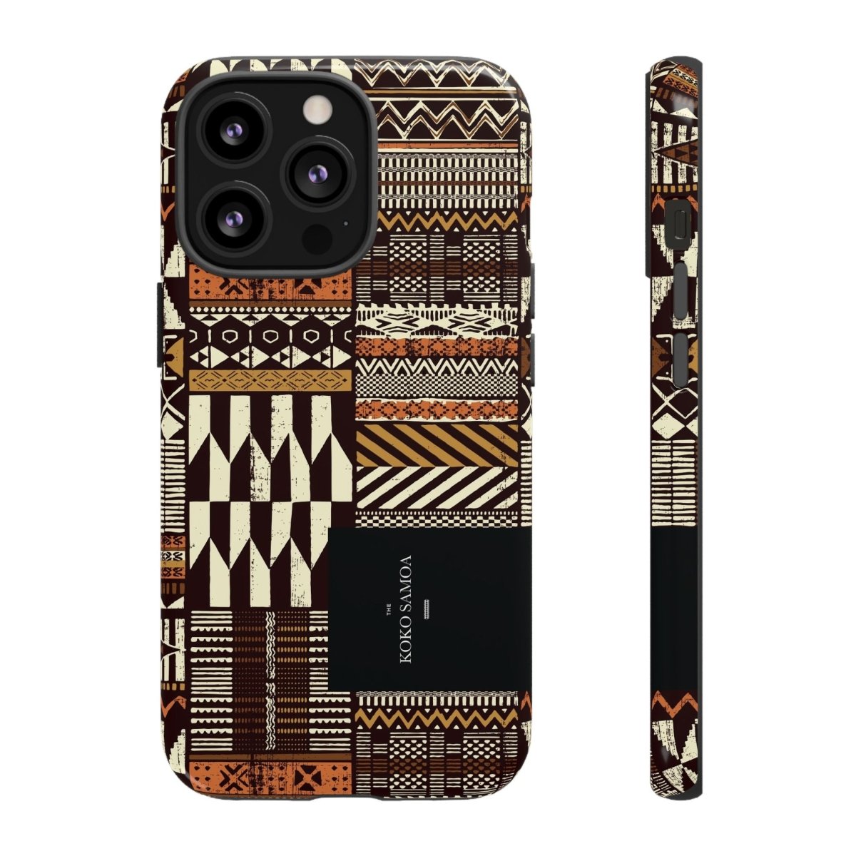 Glossy tough phone case for iPhone 17 featuring Apia Mosaic, protects and adds vibrant style.