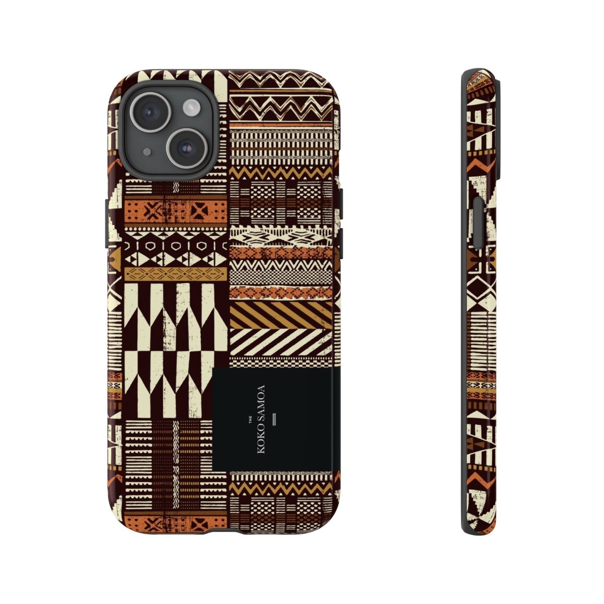 Glossy Tough Phone Case by Printify featuring Apia Mosaic design for iPhone 17, suitable for AU, NZ, and USA.