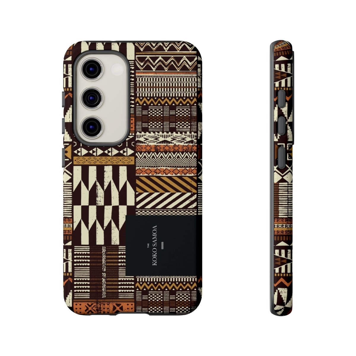 Glossy Tough Phone Case for iPhone 17 with Apia Mosaic design, durable protection by Printify for AU, NZ, and USA.