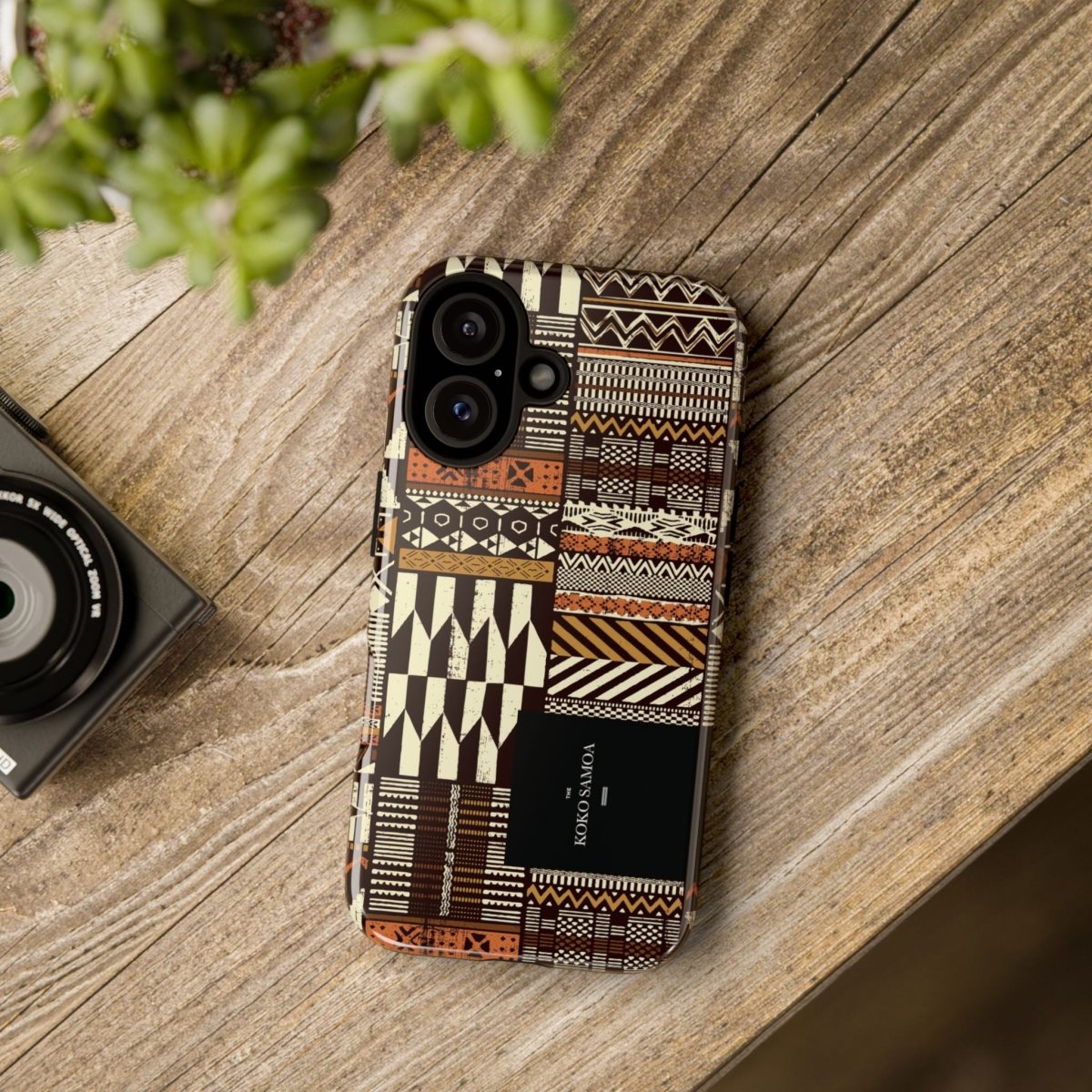 Glossy tough phone case for iPhone 17 featuring Apia Mosaic, compatible with AU, NZ, and USA models.