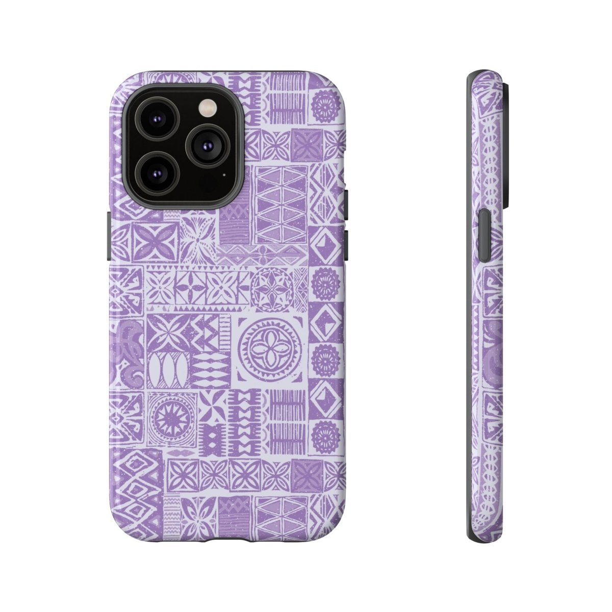 Lavender Elei tough phone case for iPhone 17, glossy finish, designed for AU, NZ, and USA, by Printify.