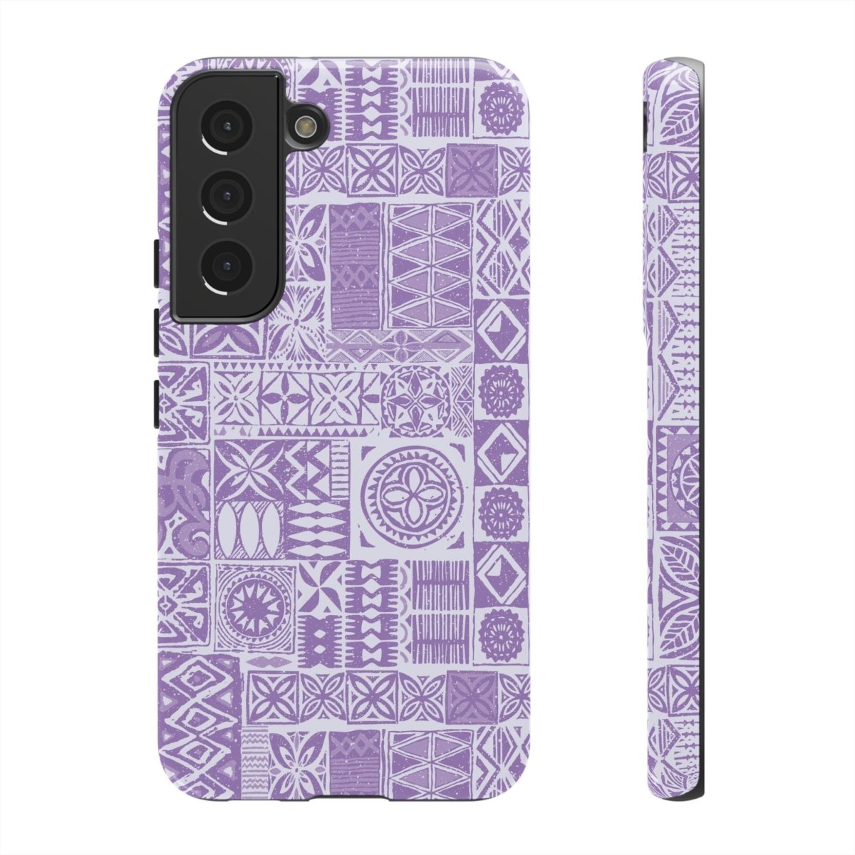 Lavender Elei tough phone case for iPhone 17, glossy finish, durable protection, designed by Printify for AU, NZ, and USA markets.
