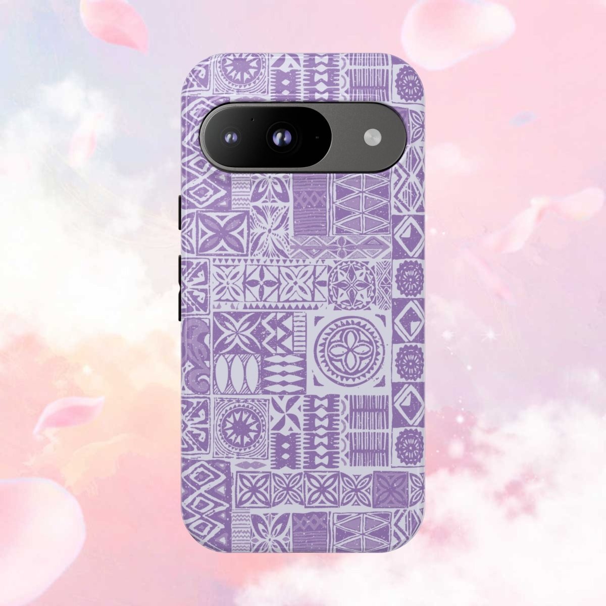 Lavender Elei tough phone case for iPhone 17 from Printify, glossy and durable, designed for AU, NZ, and USA markets.