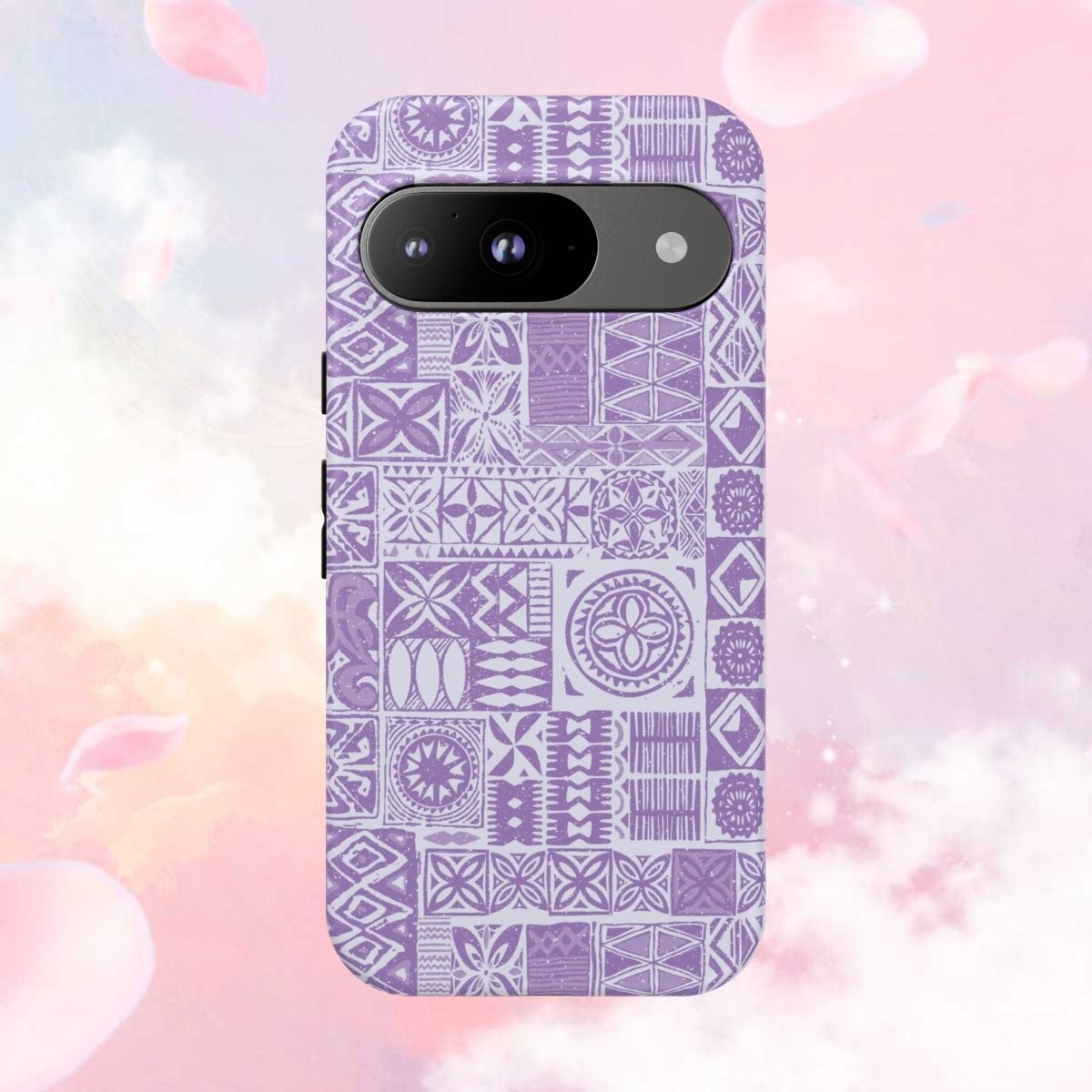 Lavender Elei tough phone case for iPhone 17 by Printify, glossy finish, durable protective cover for AU, NZ, and USA.
