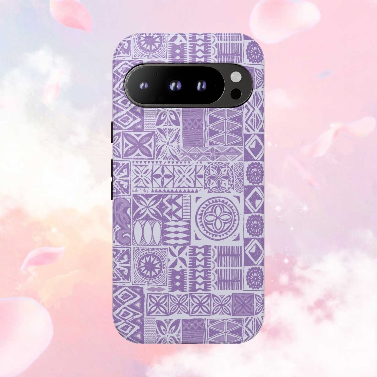 Lavender Elei tough phone case for iPhone 17, glossy protective cover by Printify, designed for AU, NZ, and USA markets.