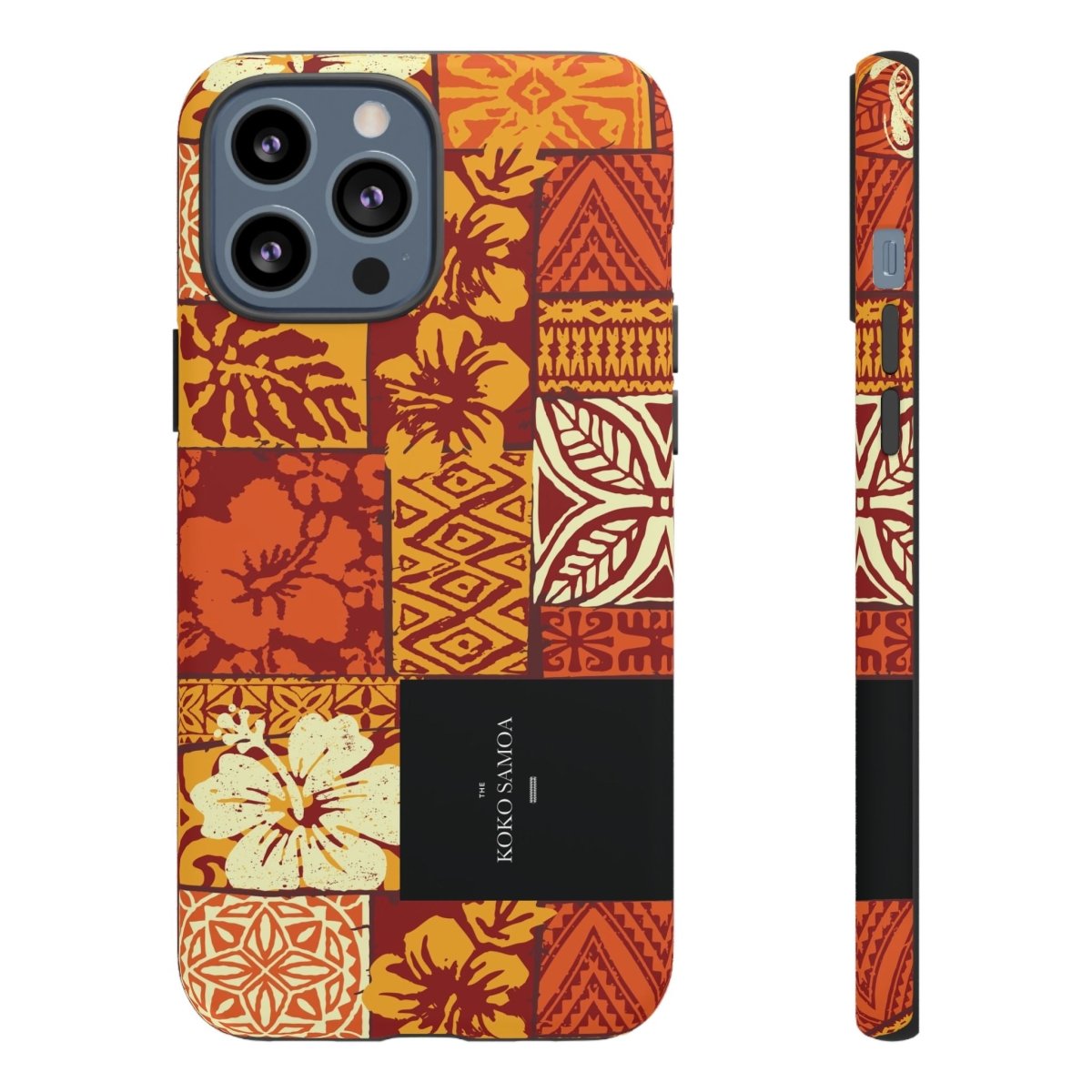 Glossy Tough Phone Case featuring Sataoa Sunrise design for iPhone 17, suitable for AU, NZ, and USA models.