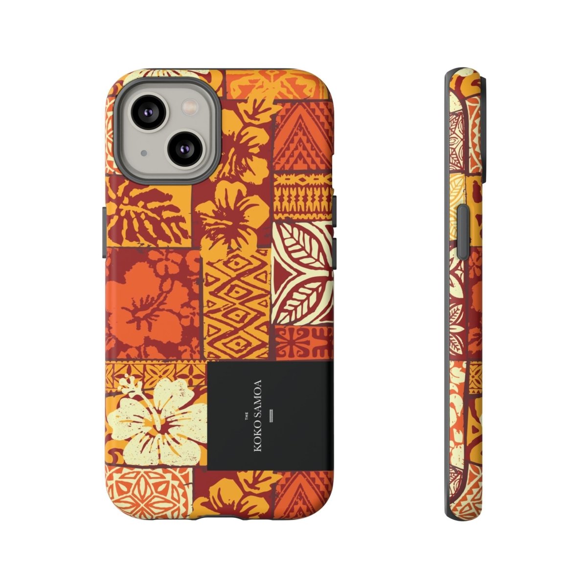 Glossy Tough Phone Case by Printify with Sataoa Sunrise design for iPhone 17, featuring vibrant sunrise artwork.