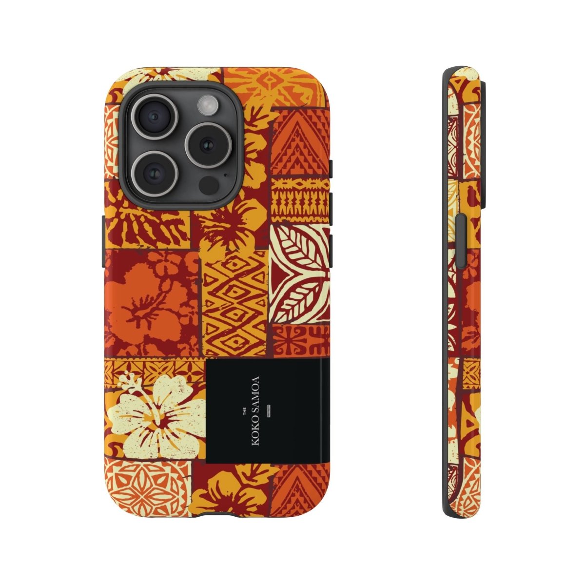 Glossy tough phone case for iPhone 17 featuring Sataoa Sunrise design, by Printify, suitable for AU, NZ, and USA markets.