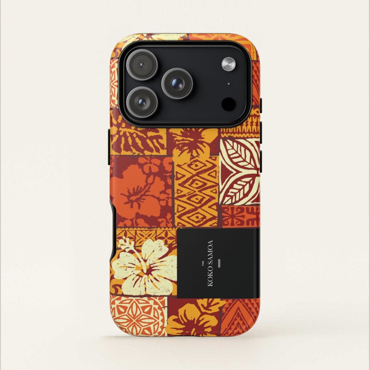 Glossy Tough Phone Case by Printify featuring Sataoa Sunrise design for iPhone 17, suitable for AU, NZ, and USA.