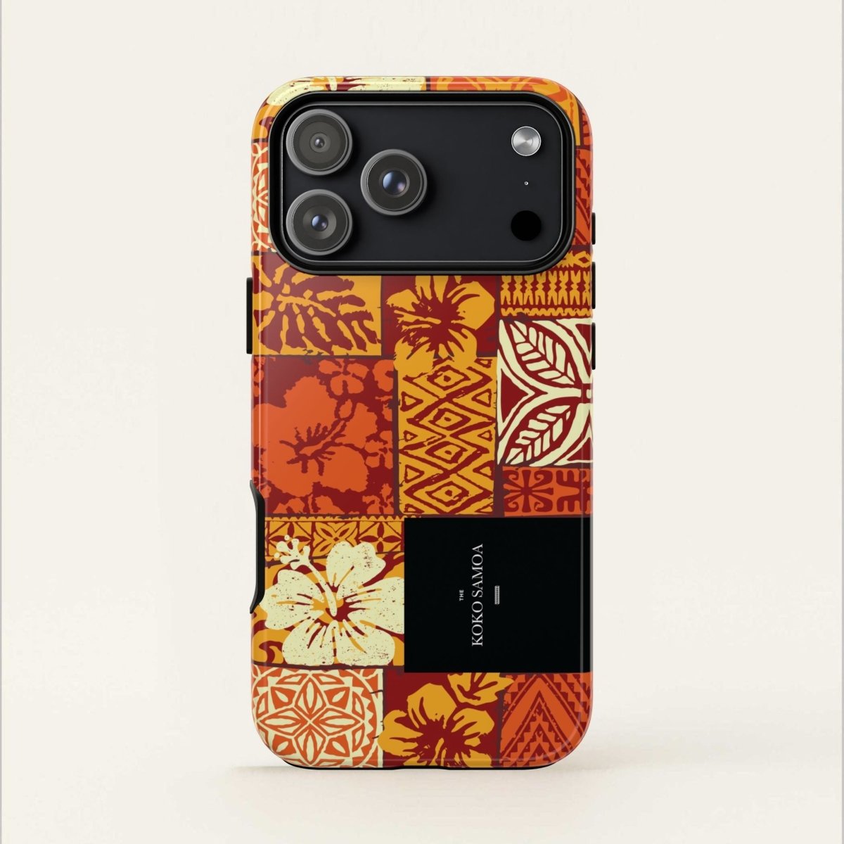 Glossy tough phone case for iPhone 17 by Printify featuring Sataoa Sunrise design, durable protection for AU, NZ, and USA markets.