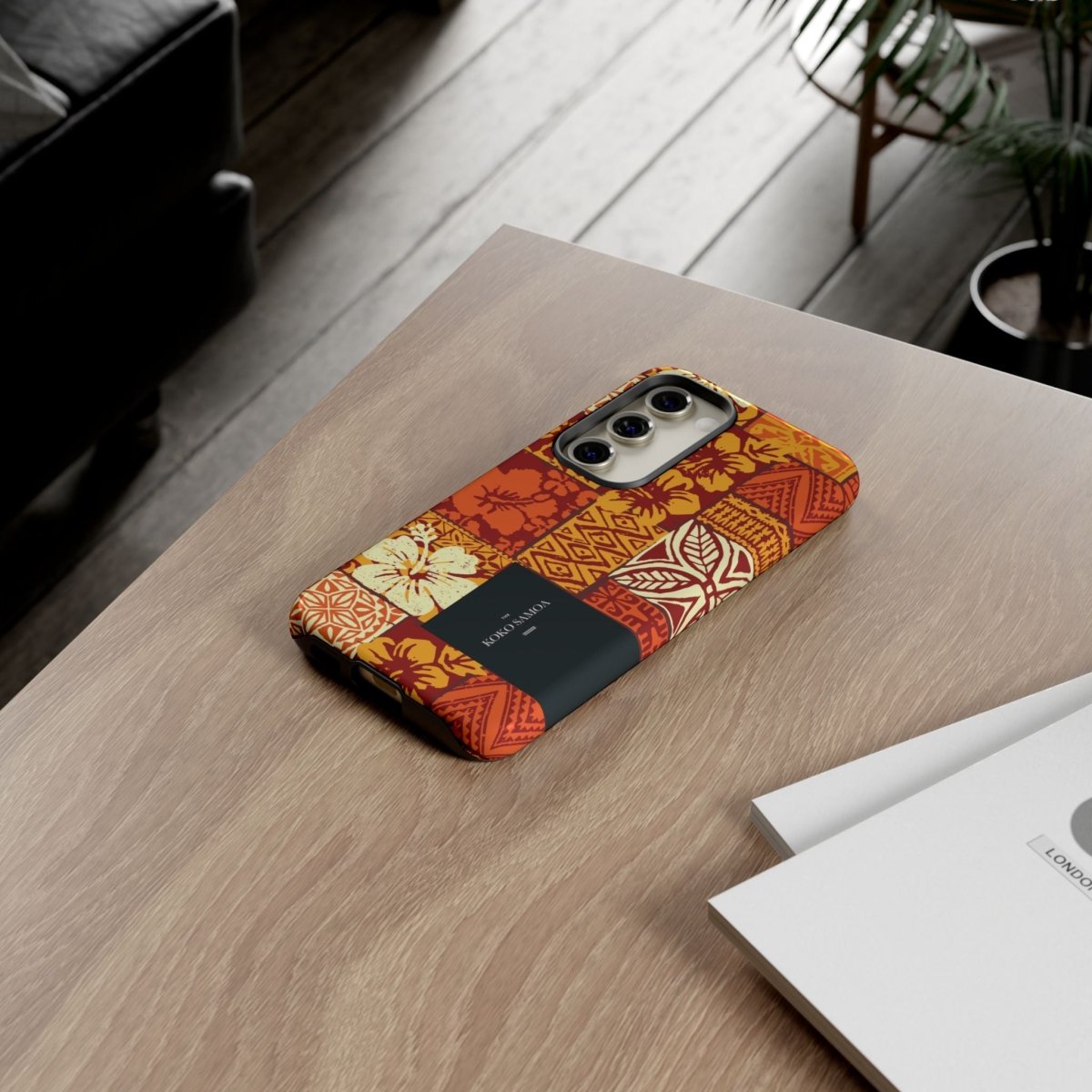 Glossy tough phone case for iPhone 17 featuring Sataoa Sunrise, designed for AU, NZ, and USA regions.