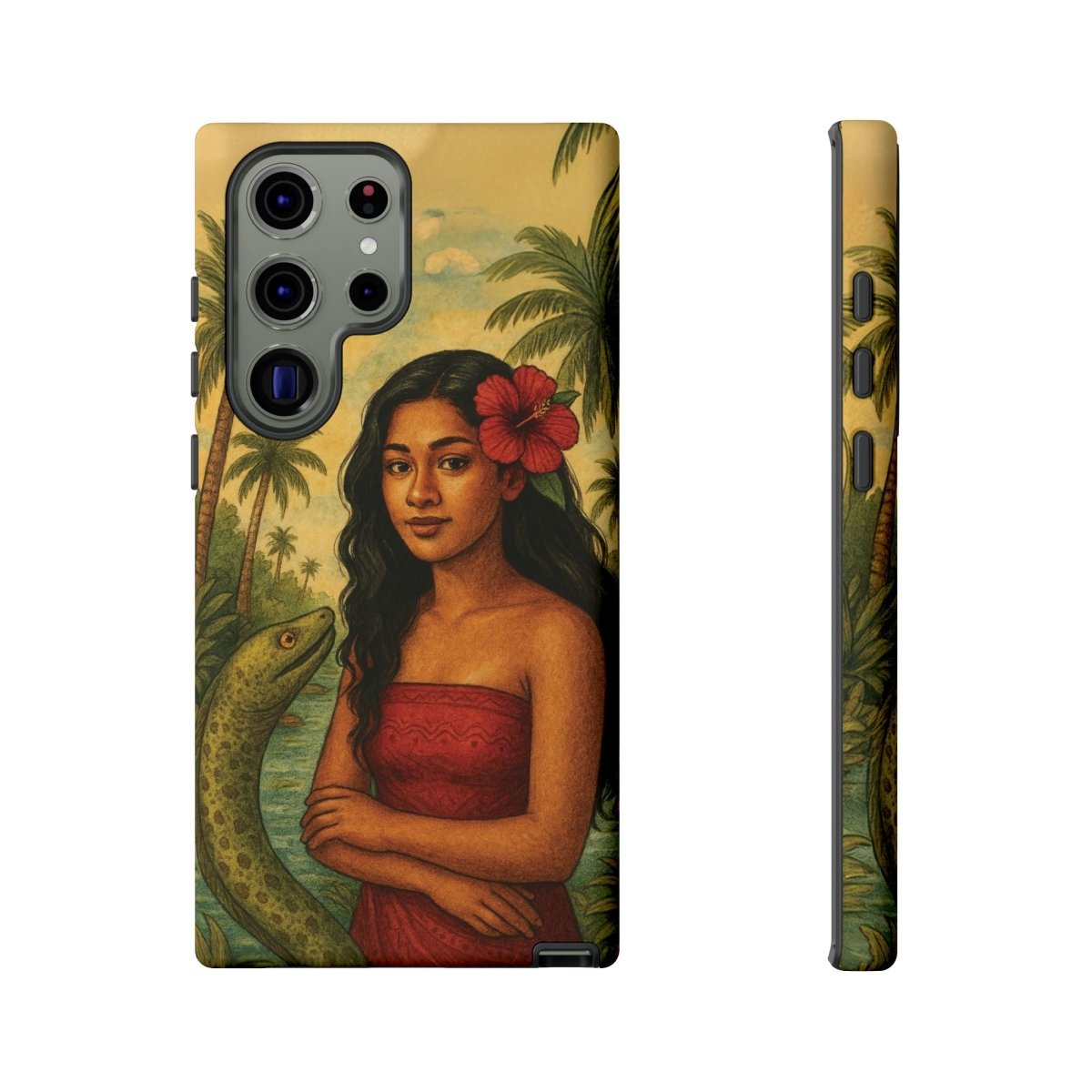 Glossy Tough Phone Case by WOYC featuring Sina & The Eel design for iPhone 17, durable protection for AU, NZ, and USA.
