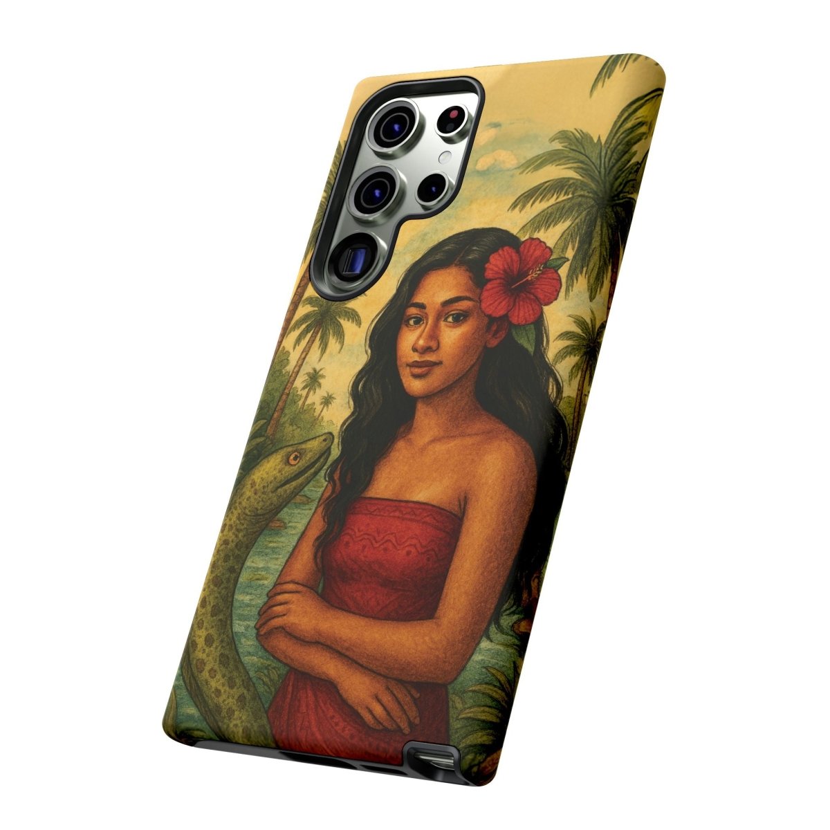 Glossy Tough Phone Case by WOYC featuring Sina & The Eel design for iPhone 17, durable protection for AU, NZ, and USA regions.