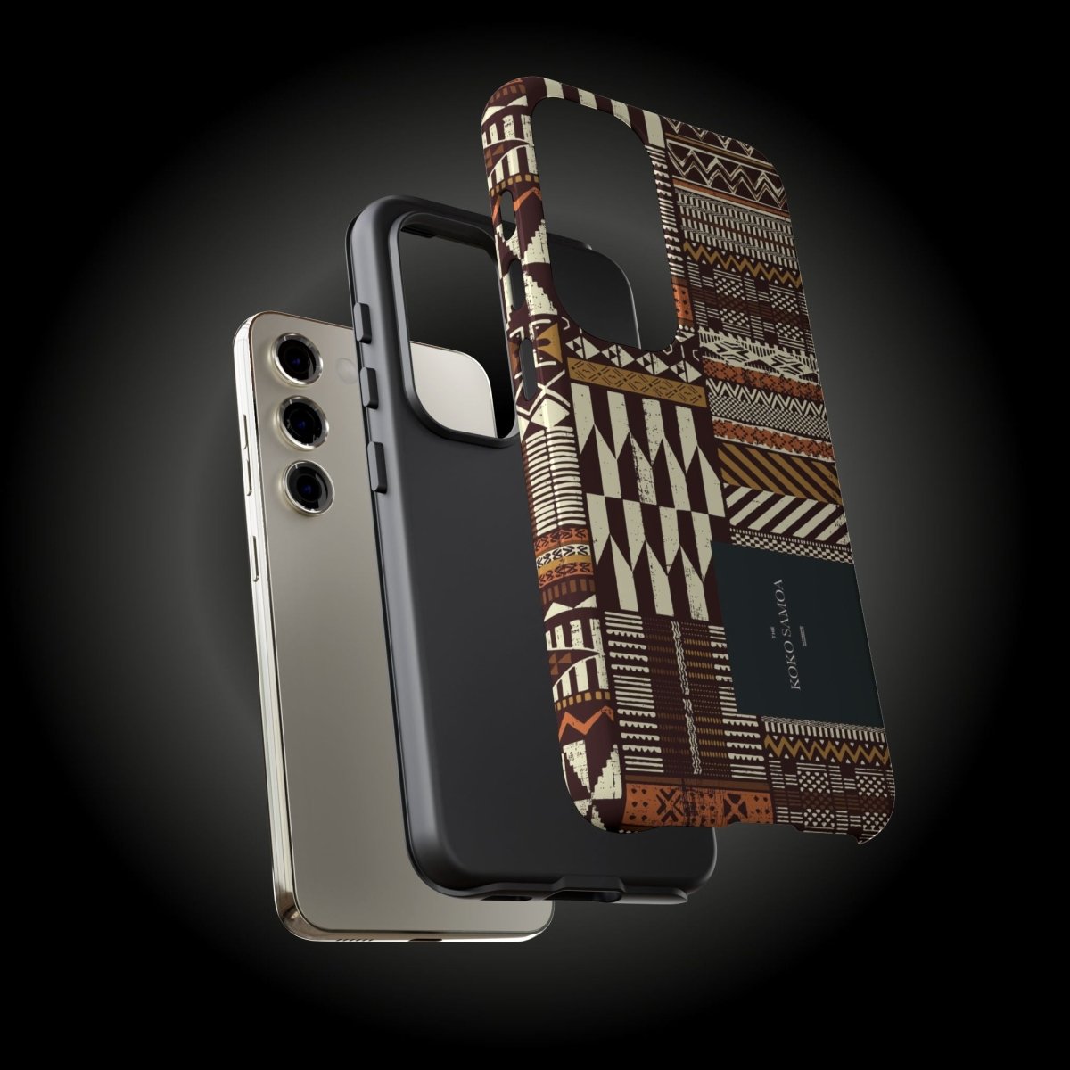 Printify Tough Phone Case with Apia Mosaic design for iPhone 17, featuring vibrant island-inspired artwork.