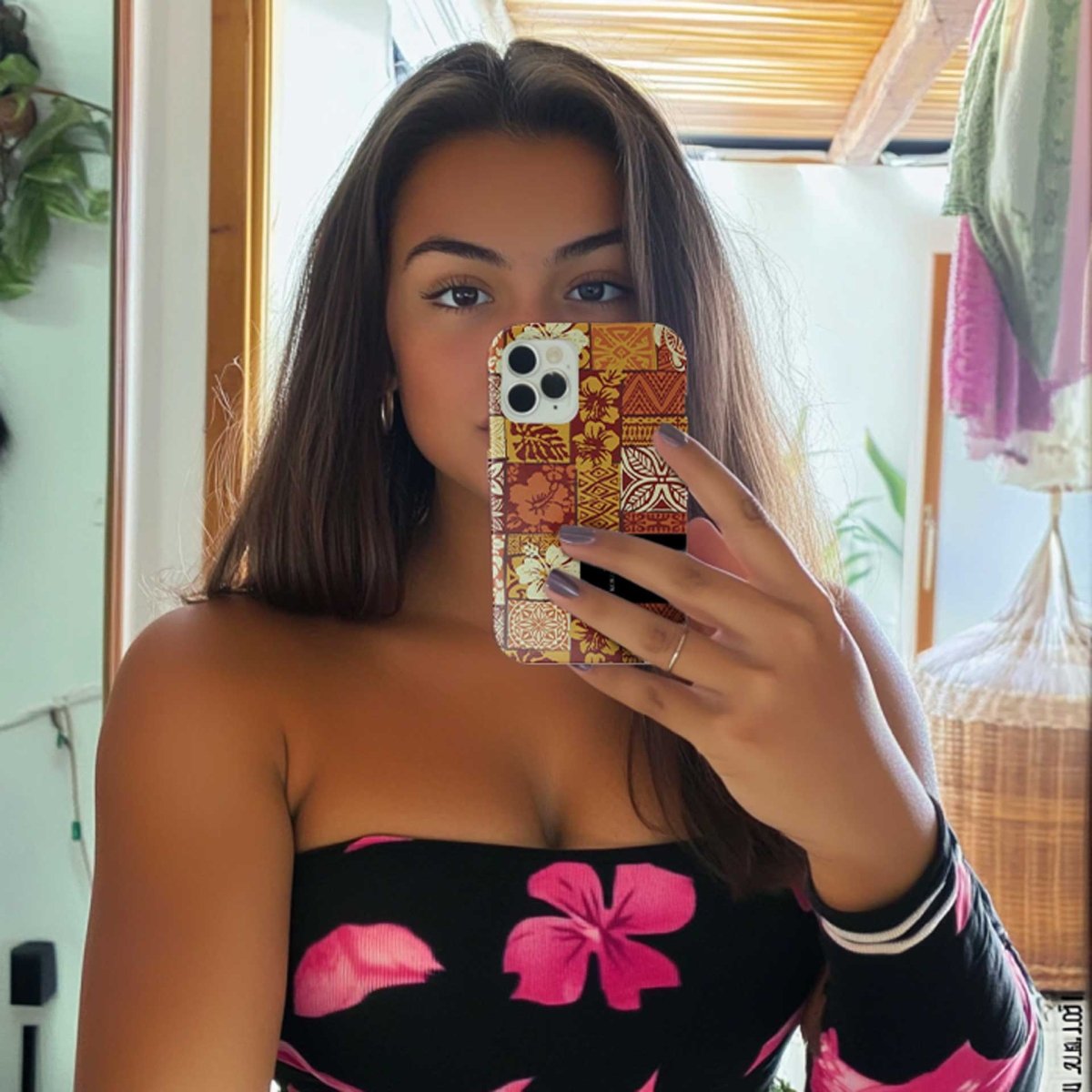 Printify Tough Phone Case for iPhone 17 featuring Sataoa Sunrise island love design, suitable for AU, NZ, and US markets.