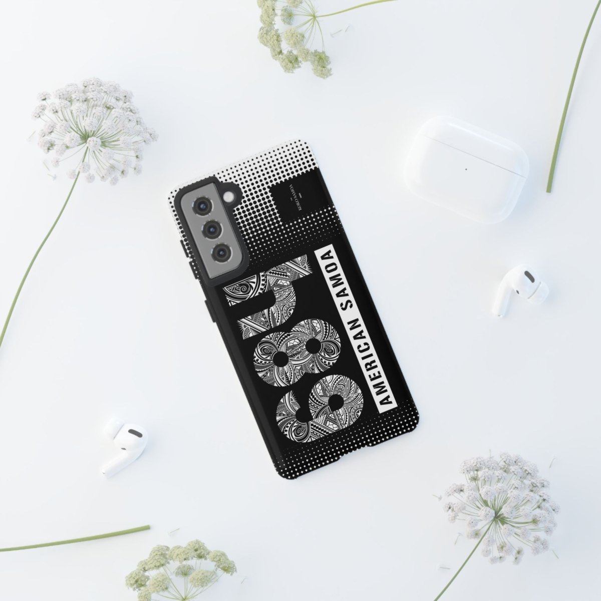 Samsung Galaxy S25 tough phone case by Printify, glossy protective cover with rugged design for durable smartphone protection.