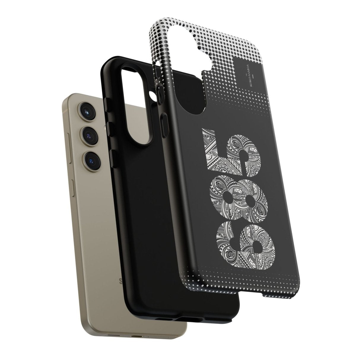 Glossy Samsung Galaxy S25 tough phone case by Printify, durable design for Galaxy smartphones in AU, NZ, and USA.