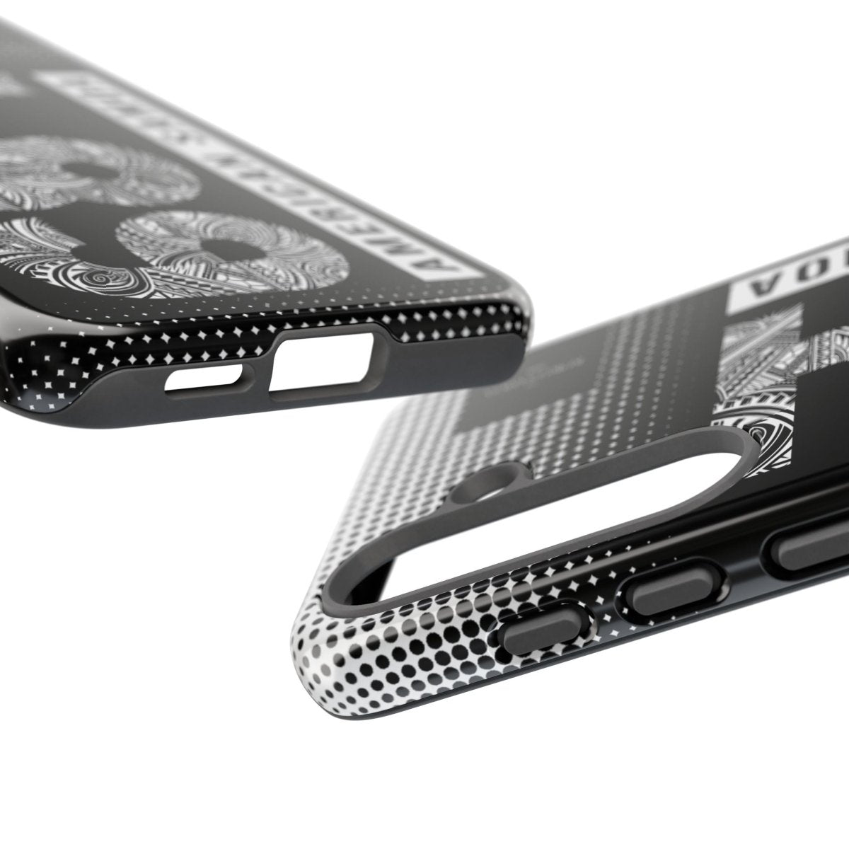 Samsung Galaxy S25 tough phone case by Printify, glossy protective cover with rugged design for durability in AU, NZ, and USA.