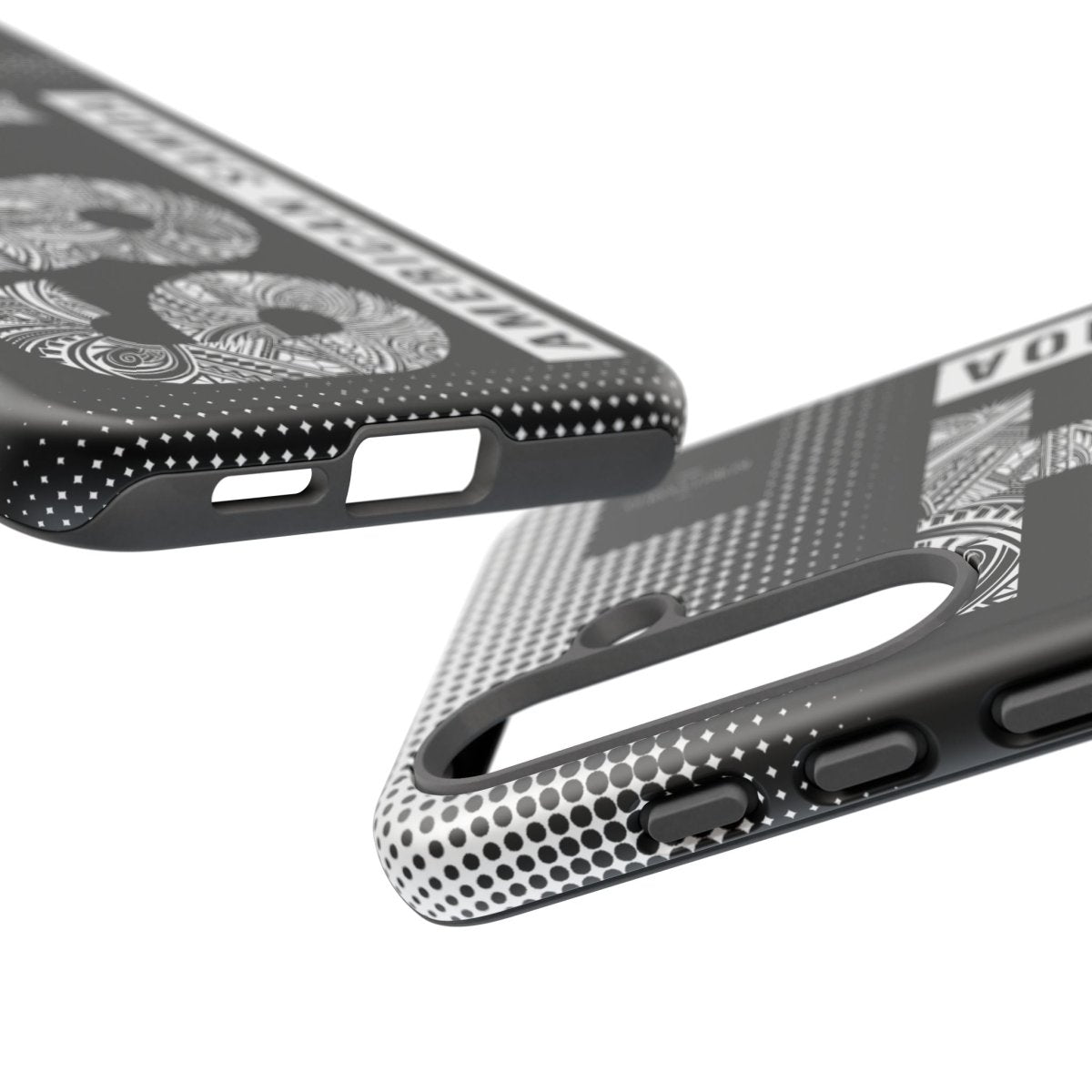 Samsung Galaxy S25 tough phone case by Printify, glossy protective case with rugged design for durability in AU, NZ, and USA.