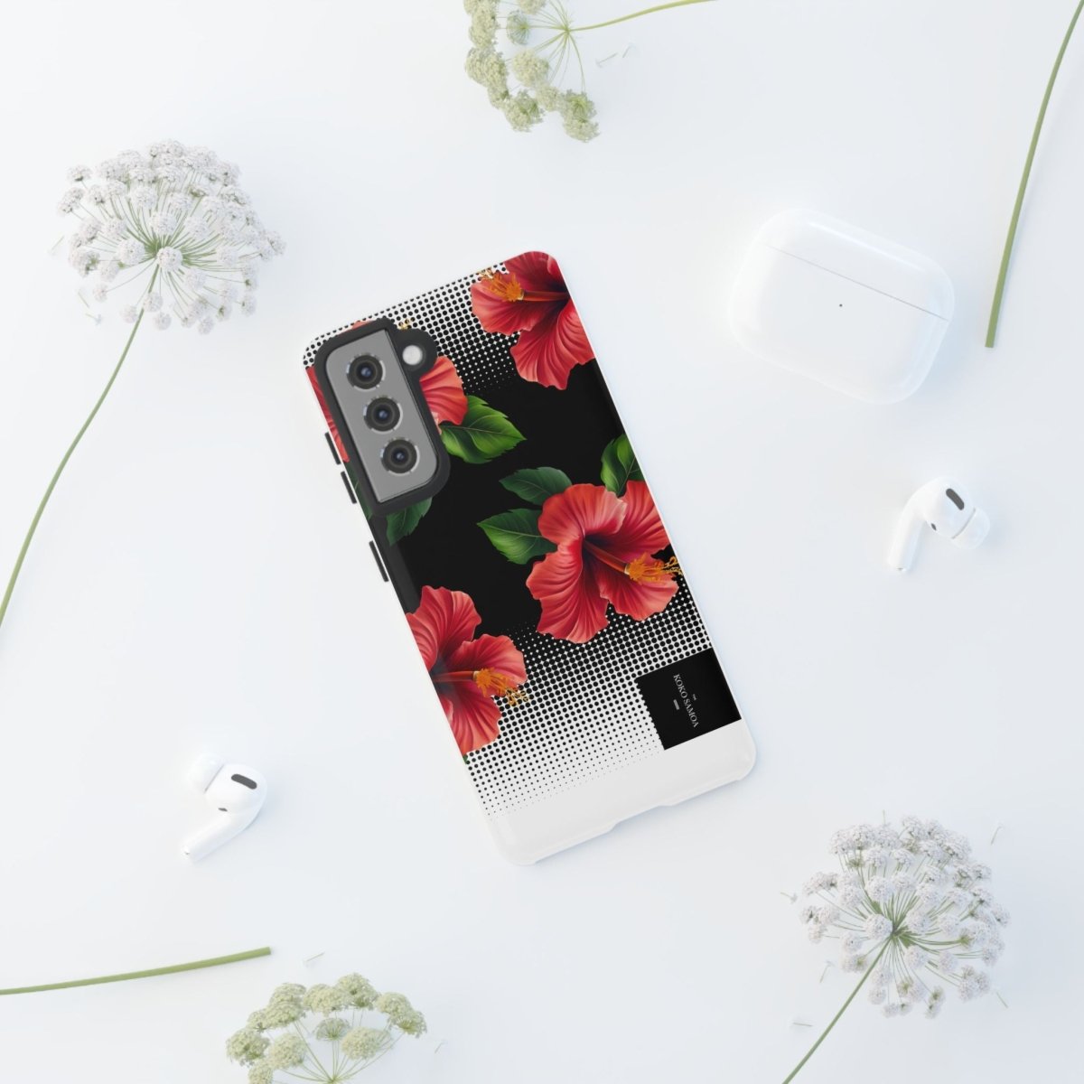 Samsung Galaxy S25 tough phone case by Printify, glossy finish with Aute design, suitable for AU, NZ, and USA markets.