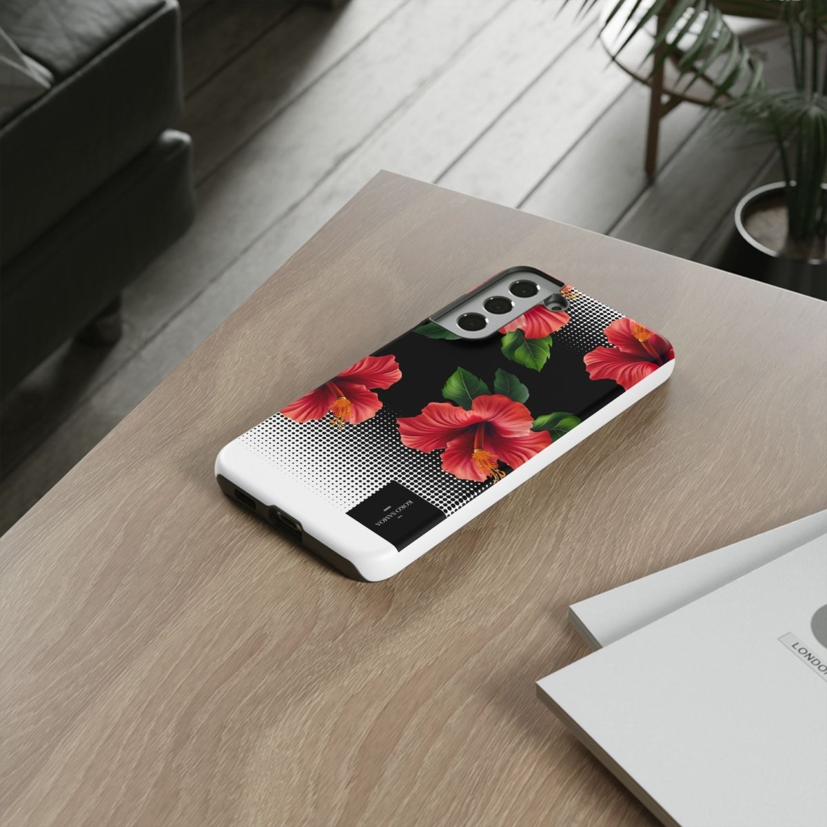 Samsung Galaxy S25 tough phone case by Printify, glossy Aute design, offers durable protection for Samsung smartphones.